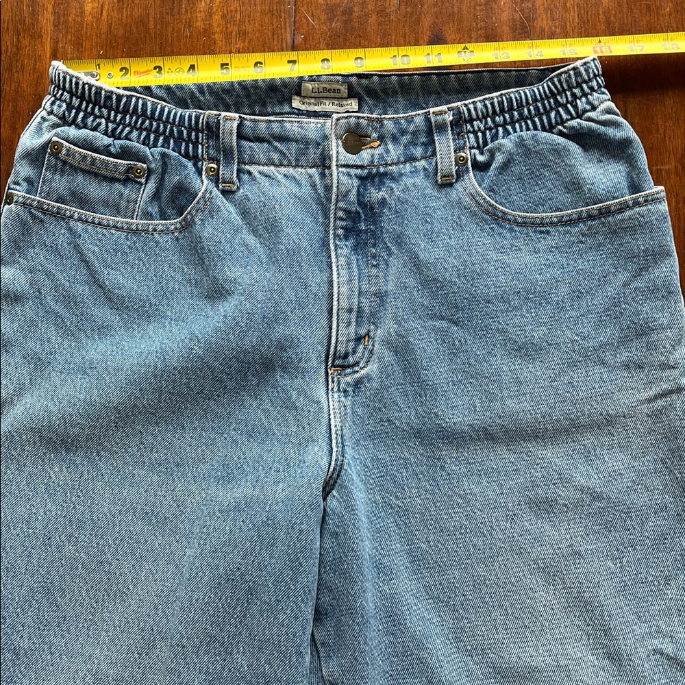 VTG LL Bean Flannel Lined Original Fit/Relaxed Jeans Size 14 - Picture 7 of 12